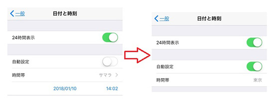 iPhone 時間帯